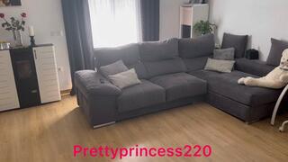 Farting in leggings and leather jacket