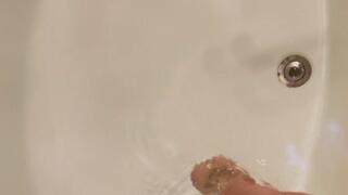 Carissa in the vintage gold swimsuit--self-touch and sensual conversation part one