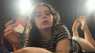 Watch my feet while I smoke