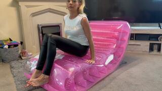 Riding on my new Inflatable lounger