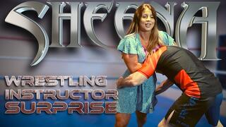 Sheena Wrestling Instructor Surprise