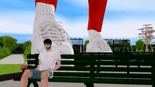 Giantess in the Public Park!