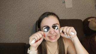 Poking your eyes out with table objects!!