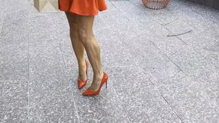 KsSunflwr, red heels & red dress part 2