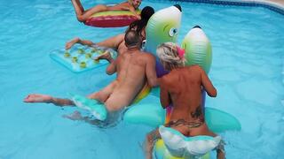 Hot Naked Babes on Inflatables: Jazmine Cruz, Lora Cross, Tatiana Steele & Moore Bliss