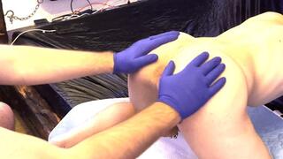 Skinny young guy gets his gaping hole fisted