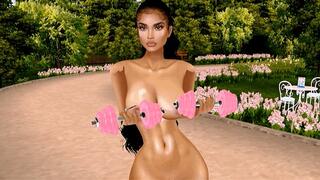 Naked public workout! (MP4)