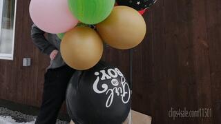 Rick john and koala Balloon helium bouquet pop and cum