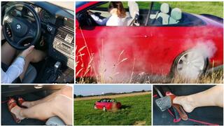 HOT SUMMER SALE: Extremely hard punishment of BMW 3 series cabrio