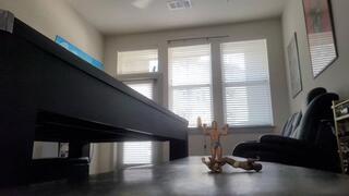 Giant black man farts on tiny people