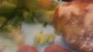 Foolish Tiny Human Wonders Around on Giantess Plate POV 4k