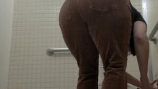 ASMR CHOCOLATE KISSED CORDUROY SEATED PUB PEE