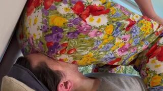 Goddess Ana: Hard Facesit In Flowery Jumpsuit