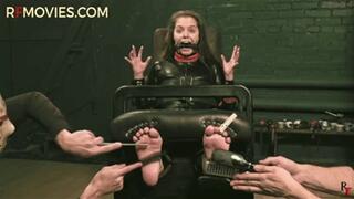 Leya in stocks - Fierce tickling with tied toes (HD 720p MP4)