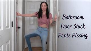 Bathroom Door Stuck Pants Pissing- WMV