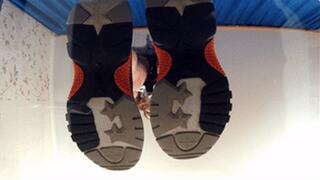 Teen hottie shows Ash sneakers while stomping on the camera, fc263x 1080p