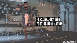 Personal trainer Footjob domination