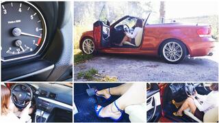 EXCLUSIVE REVVING: BMW M135i cabrio with totally overheated smoking engine