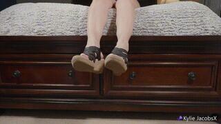 Strappy Sandals Foot Fetish Shoeplay - Kylie Jacobsx - MP4 720p HD