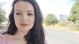 Standing bus stop panty wetting peeing