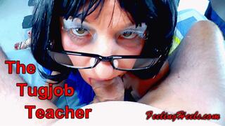 The Tugjob Teacher - starring Mandy Heely - Episode 4 - Part 4 - High Heels Dirty Talk Red Polished Finger Toe Nails Lip Stick Makeup Handjob Blowjob - FHD