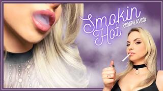 Smokin' Hot (Compilation) 1080WMV - Hot blonde barbie girl smokes cigarettes for you , playing with smoke, inhale and exhale, teasing with smoke and lips