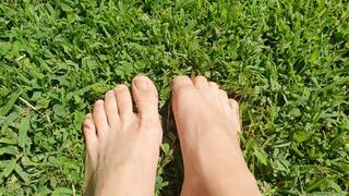 Walking Barefoot on the Grass