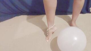 Barefoot Balloon Popping