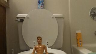 Tiny Human Tries to use Giantess Toilet  4K smaller