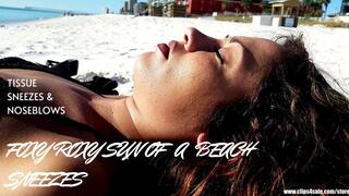 FOXY ROXIE SAYS THAT SNEEZING IS A REAL SUN OF A BEACH!!" SNEEZE SNEEZE MORE SNEEZING! WMV FOOTAGE