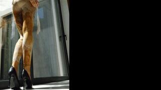 Sheer Pantyhose under Sheer Leggings [ShortEdit]