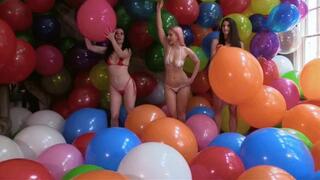 Balloon Olympics: 100 Tuftex Balloons Mass Popping Team USA! (Close-up View) - HD 1080p mp4