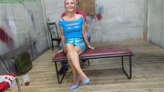 Excited wench begs for her first suspended hogtie (WMV HD 8000kbps)