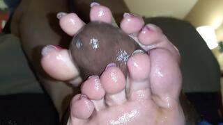 Flip-flops solejob cumblast starring the lady Steph