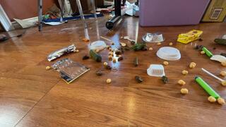 She caught me setting her feet up again