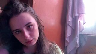 Lips covered in Gloss while Smoking a Marlboro Red 100s