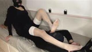 Chain my slave to foot worship