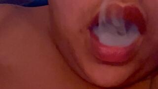 Smoking with my belly out