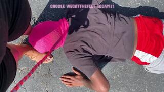 PUBLIC FOOT PUPPY HUMILIATION