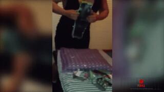 Gaby crushes a toy bus - REMASTERED