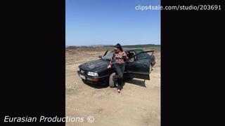 CustomVideo - 015C - Katya Hard revving Audi 90 PEDAL CAM