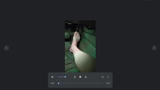 Barefeet Pedal pumping engine revving