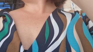 Farts on the street among people 4K