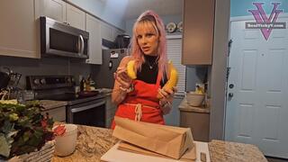 Lunch for small banana boy- 4k