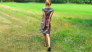 Anise - Back Cuffed Walking in Park (AVI)