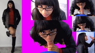 eRica gets BLASTED with cum in her leather outfit