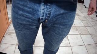 Wetting my Wrangler Jeans