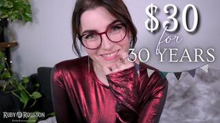 $30 for 30 Years