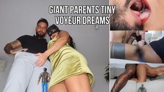 Giant stepparents tiny voyeur dreams | Giant couple masturbating, fucking, blowjob, crush, vore and more POV - Lalo Cortez and Vanessa
