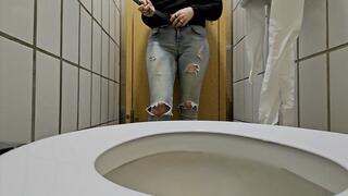 Festive toilet wetting peeing